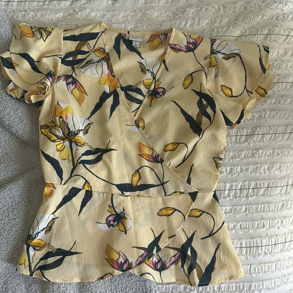 Yellow Floral Blouse